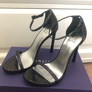 COPY - Stuart Weitzman Nudist Sandal - Black Glitter